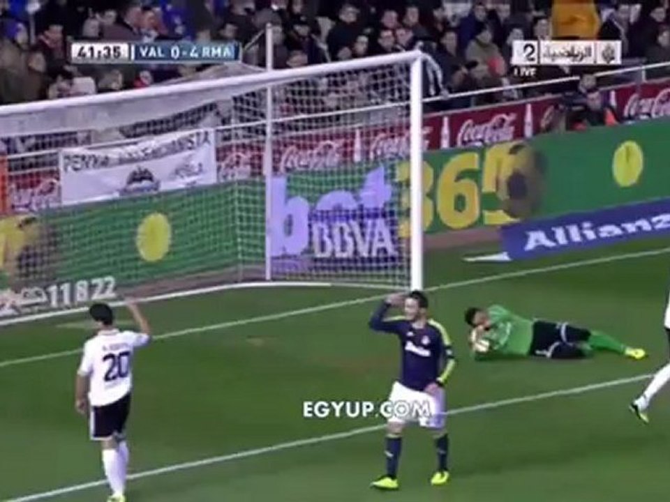 اهداف مباراة فالنسيا و ريال مدريد 20/1/2013 فى الدورى الاسبانى