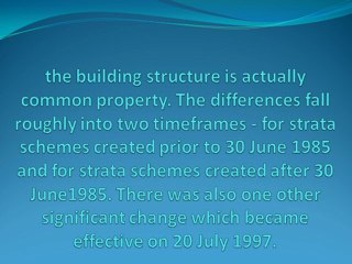 Definition of Common Property in Strata Schemes Not So Clear