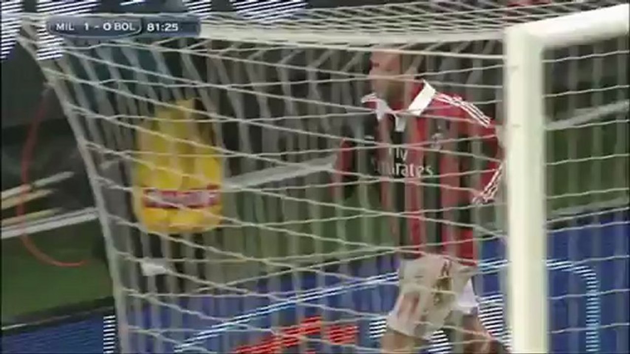 Giampaolo Pazzini Goal (82') AC Milan v Bologna (2-1) Serie A Official HD Highlights [20_01_13]