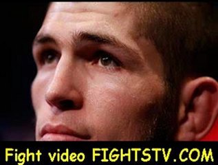 Khabib Nurmagomedov prepares to enter the Octagon before his lightweight Thiago Tavares at the UFC on FX