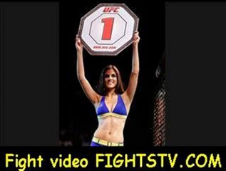 UFC Octagon Girl Aline Caroline Franzoi introduces a round during the UFC on FX