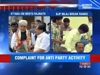Jagadish Shettar meets Rajnath Singh.