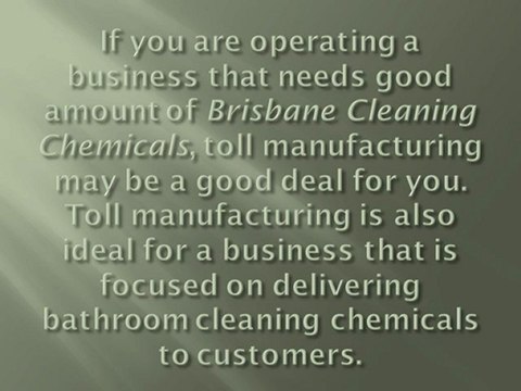 Toll Manufacturing Bathroom Cleaning Products