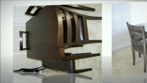 5pc Dining Table Chairs & Bench Set Cappuccino Finish