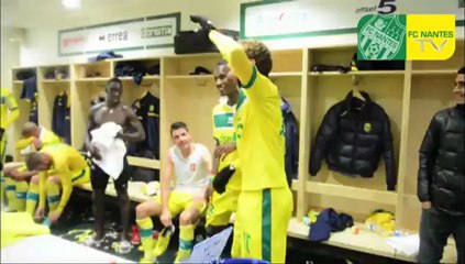 La joie du vestiaire après Tours (3-1)