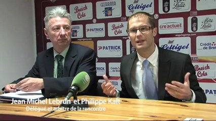 Réaction du délégué et de l'arbitre après le report de EAG-ANGERS