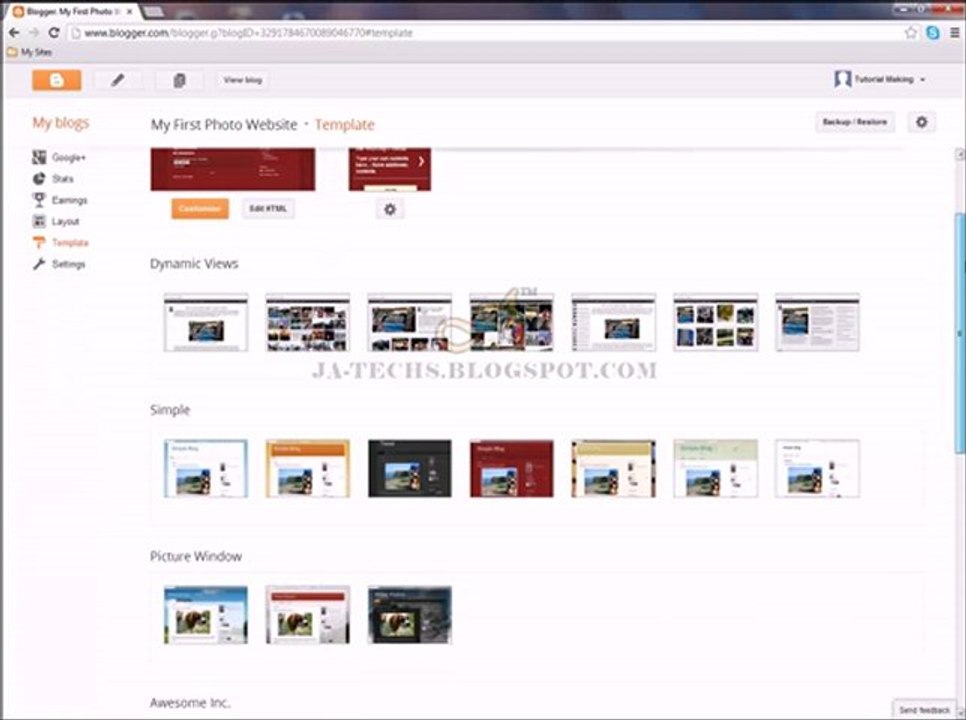 Blogger Tutorial 2013