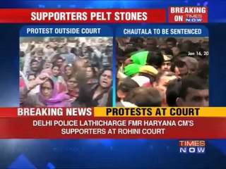 Chautala's supporters clash with police