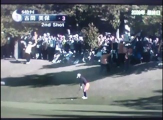 横峯さくらプロ！　パット練習