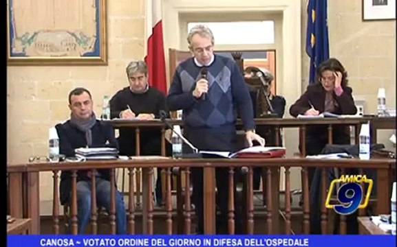 Canosa | Votato ordine del giorno in difesa dell'ospedale