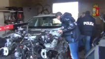 Ardea (Roma) - Scoperto deposito di auto rubate (21.01.13)