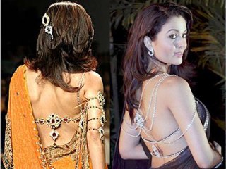 Hot Modle in Backless Blouse