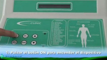 Pasos a seguir para la aplicación de la magnetoterapia.