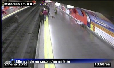 Madrid: un policier sauve une femme tombée sur les voies du métro