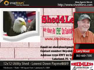 shed4less - 12x12 Utility Shed - Low Price Offer Guarantee