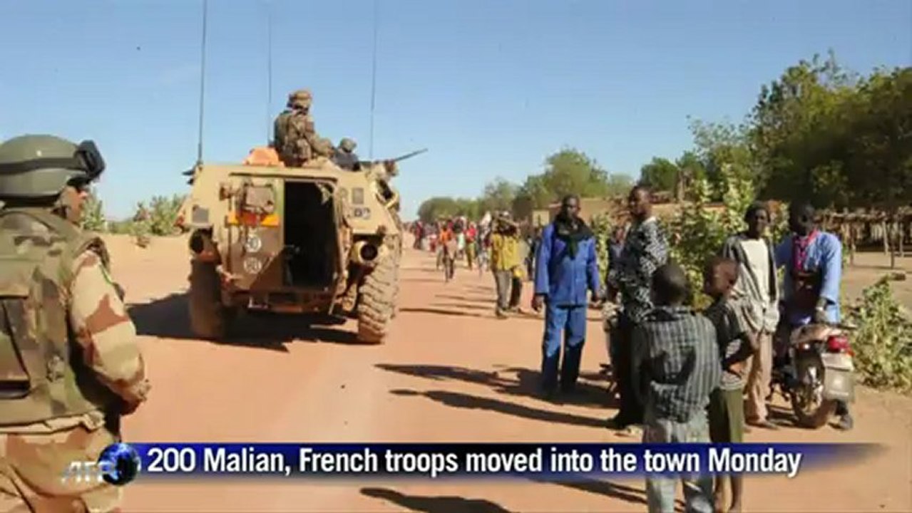 French, Malian troops warmly welcomed in Diabaly