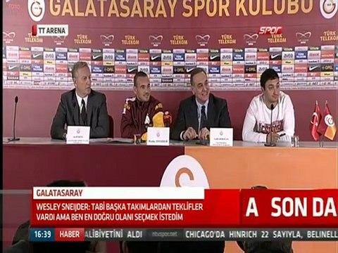 Wesley Sneijder - Galatasaray İle Sözleşme Töreni