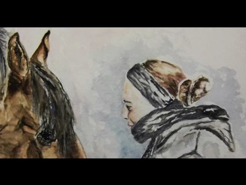 dessiner un cheval aquarelle