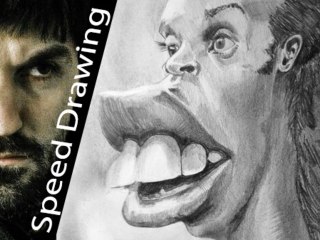WOW! Ronaldinho caricature - ONLY PENCIL TIMELAPSE - Speed Drawing Italia