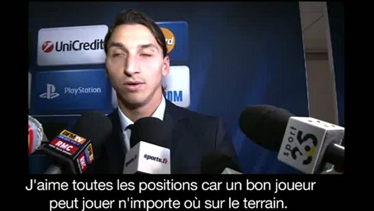 Ibrahimovic: "Un bon joueur peut jouer n'importe où"