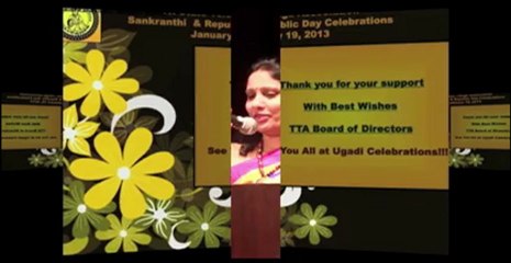 TRISTATE TELUGU ASSOCIATION: 2013 SANKRANTHI/REPUBLIC DAY CELEBRATIONS: "ANTAYU NEEVE"