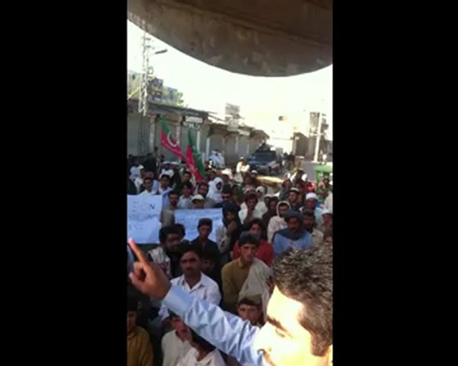 PTI Pishin Balochistan protest rally against anti-Islam film made in the US