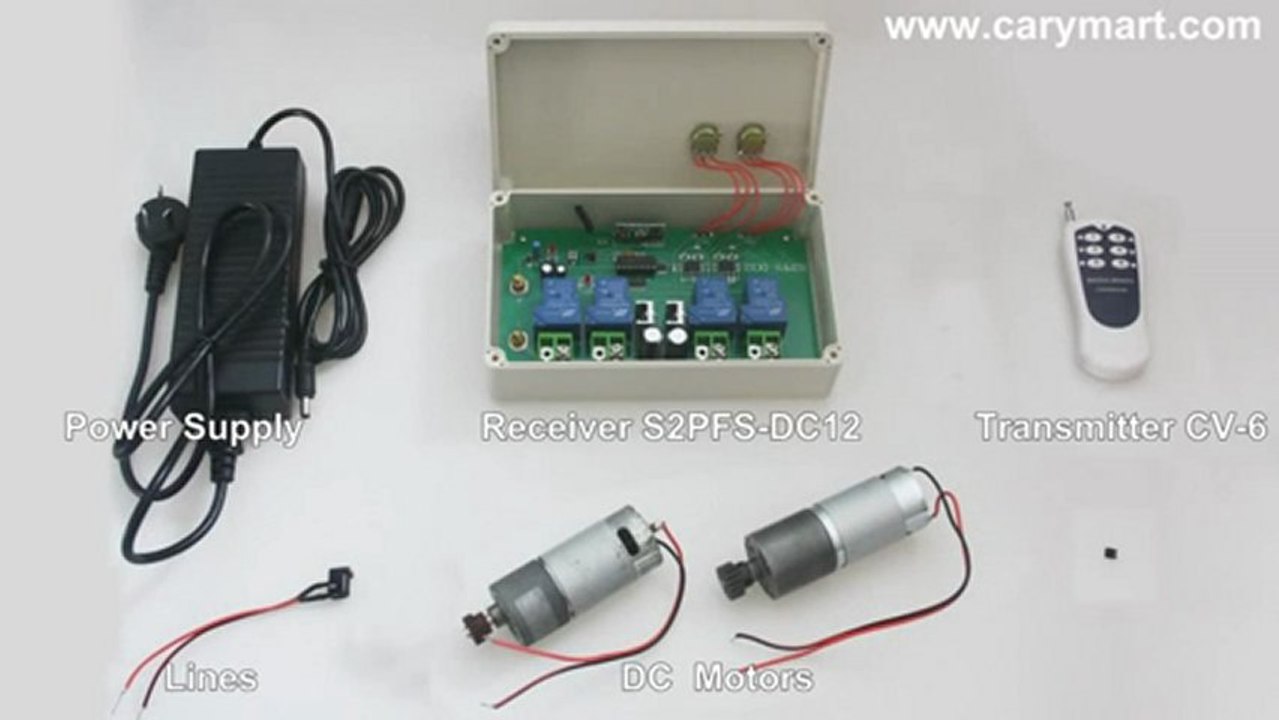 2 Channel 10A DC Reversing Motor Remote Controller Speed Adjustable