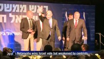 Netanyahu wins but weakened by centrist newcomer