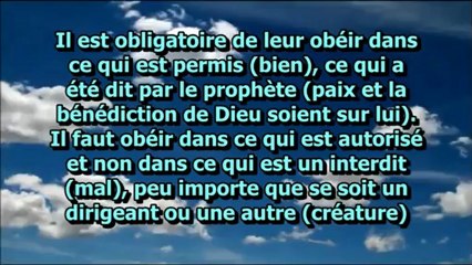 Quand doit-on obéir au gouverneur, Cheikh ibn Baz