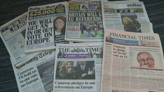 British PM promises referendum on EU by 2017