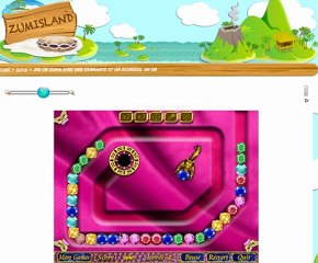 JEU DE ZUMA AVEC DES DIAMANTS ET UN ECUREUIL EN OR