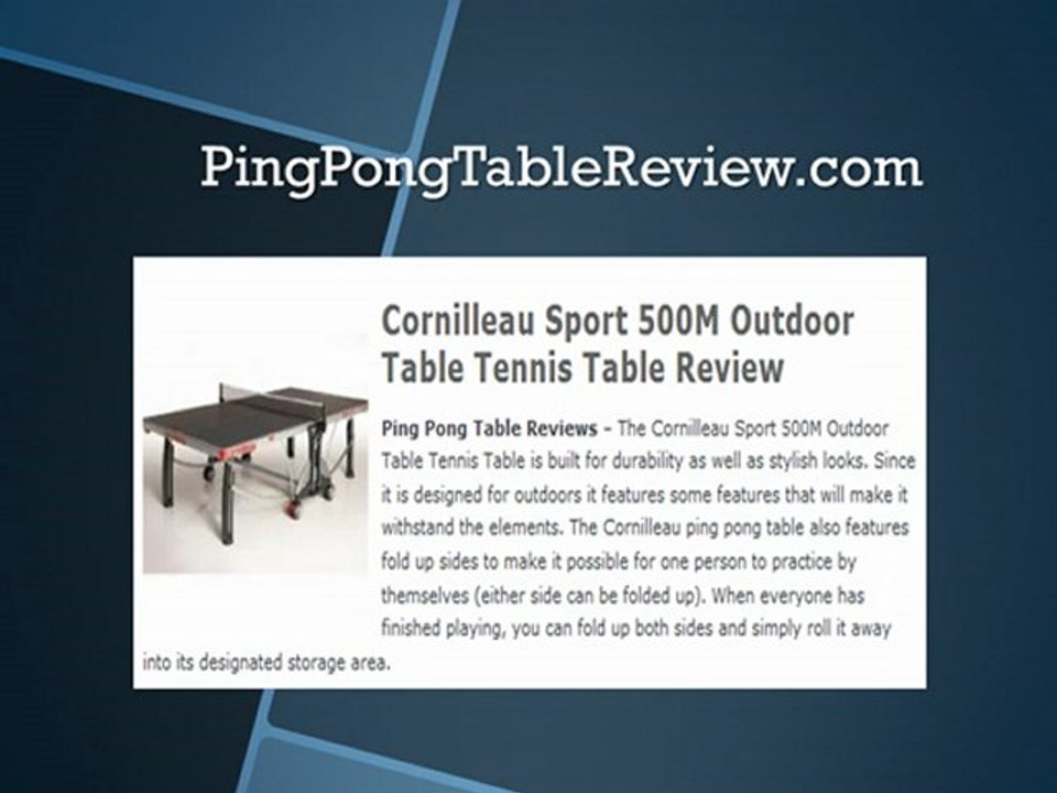 Ping Pong Table Reviews - Top 10 Ping Pong Tables