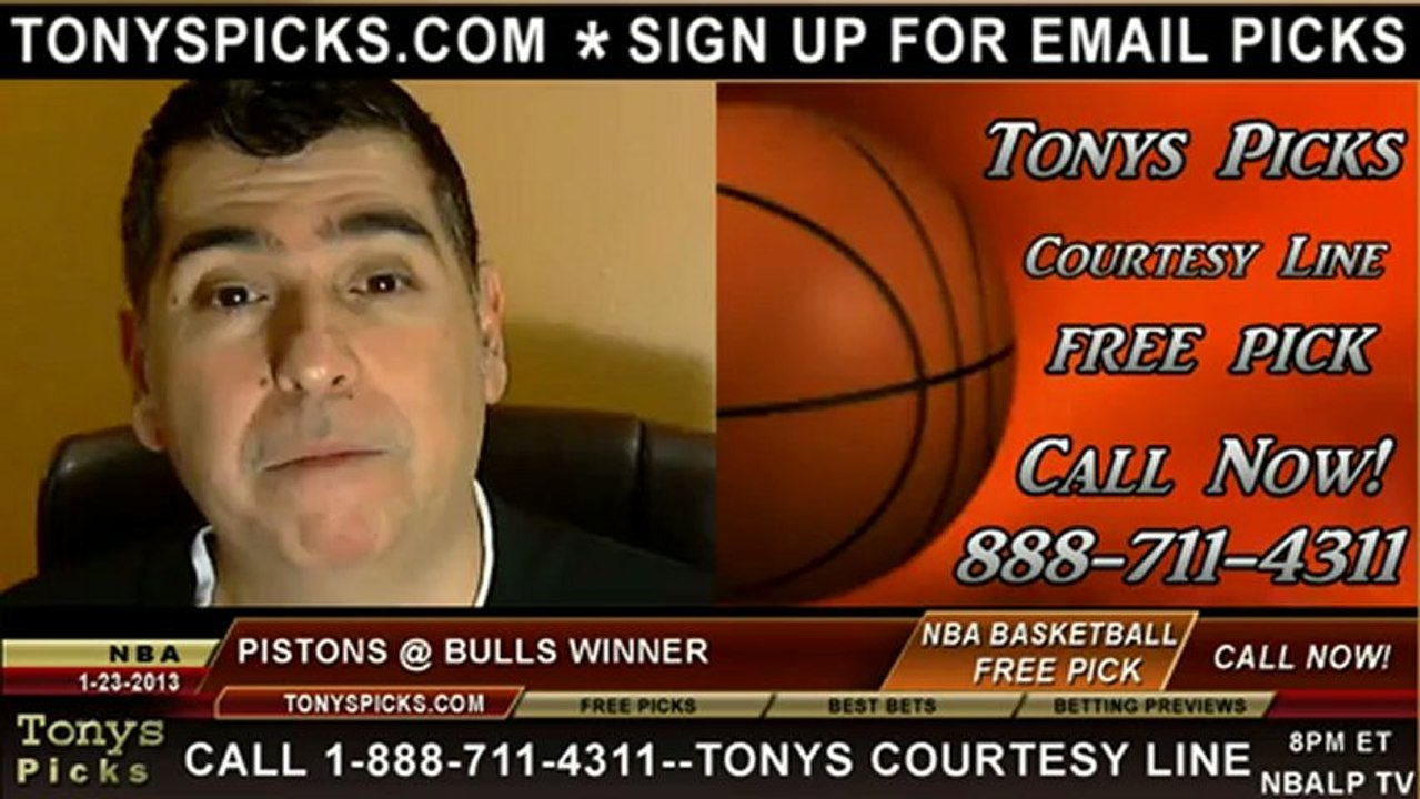 Chicago Bulls versus Detroit Pistons Pick Prediction NBA Pro Basketball Odds Preview 1-23-2013
