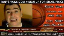 Golden St Warriors versus Oklahoma City Thunder Pick Prediction NBA Pro Basketball Odds Preview 1-23-2013