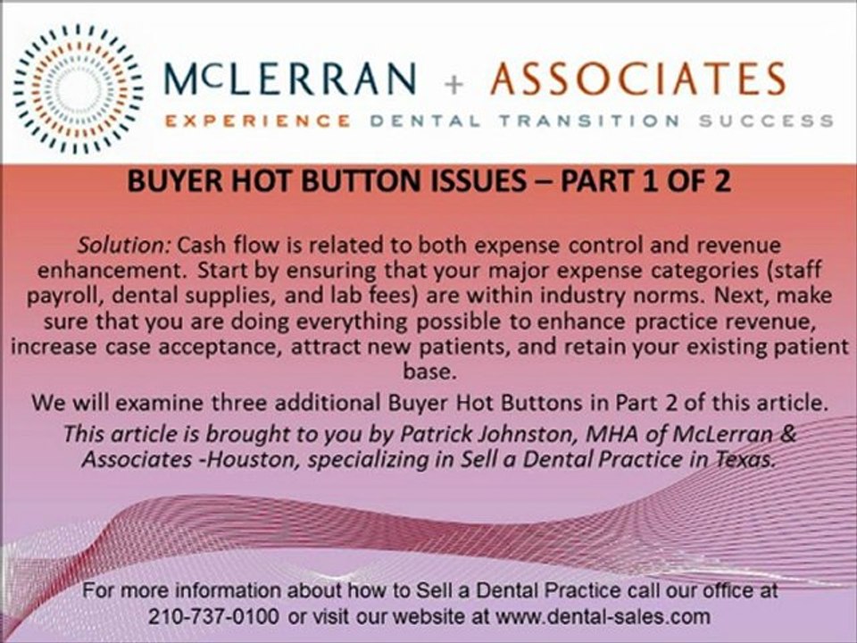 Buyer Hot Button Issues