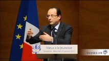 Discours de François Hollande sur le Service Civique - Voeux à la Jeunesse - 23 janvier 2013