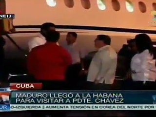 Nicolás Maduro llega a Cuba para visitar a Hugo Chávez