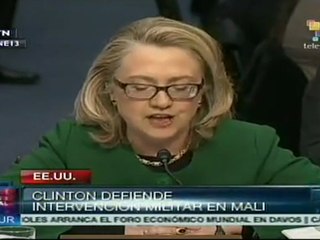 Clinton defiende intervención militar francesa en Malí