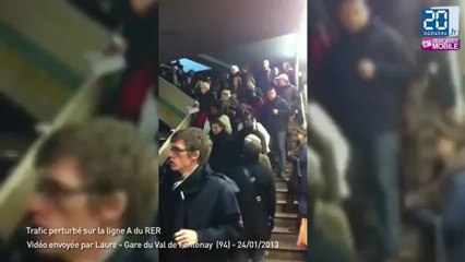 Affluence dans le RER A à Val de Fontenay