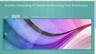 Scalable Scheduling Of Updates In Streaming Data Warehouses
