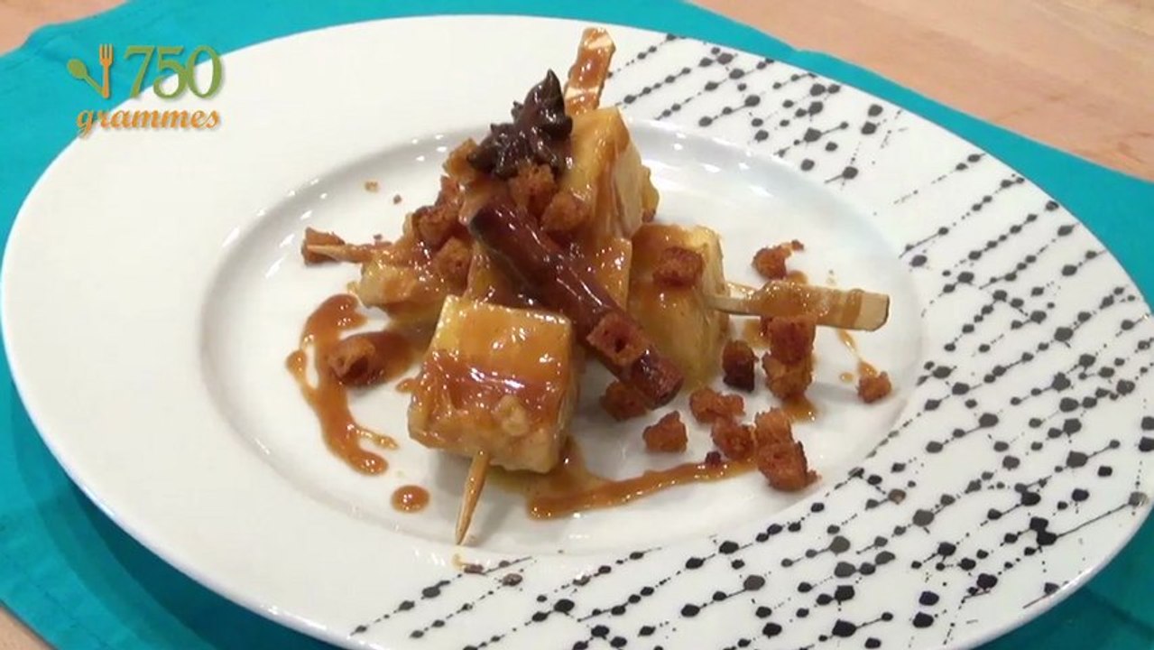 Brochettes ananas caramélisées aux épices - 750 Grammes