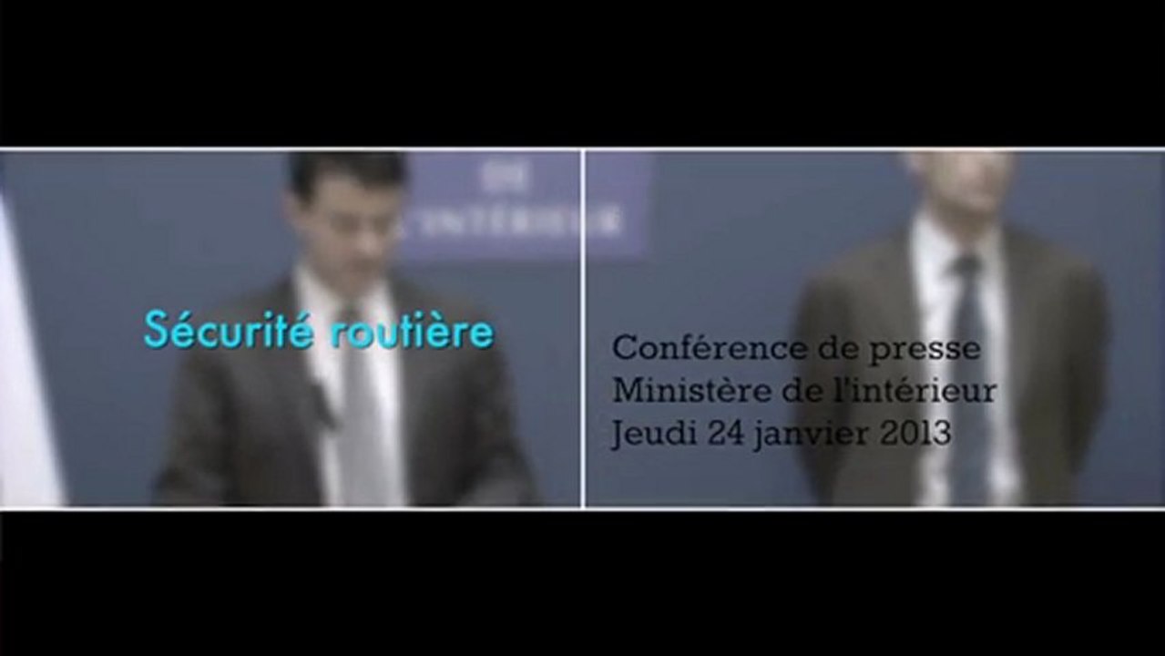 Conférence de presse : bilan de l'accidentalité routière en 2012