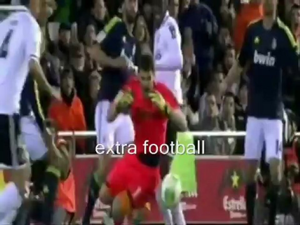 اربيلوا يصيب كاسياس فى مباراة ريال مدريد وفالنسيا
