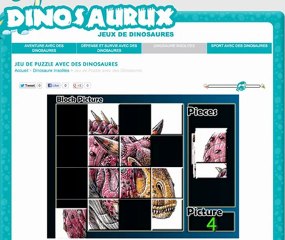 Jeu de dinosaure puzzle