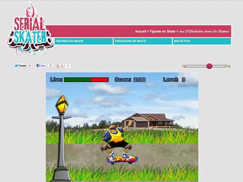 Jeu de skate obstacle