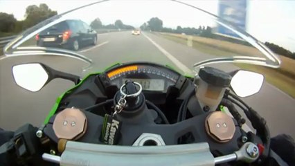 Course entre Ninja ZX-10R et Audi RS6