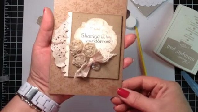 Stampin' Up! Tea Lace Doilies and Vanilla Flower Tips Video Tutorial