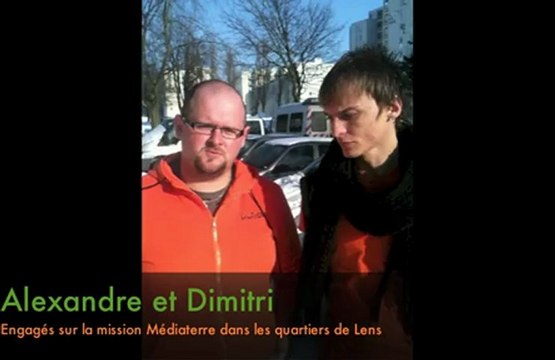 Alexandre et Dimitri engagés en Service Civique à Unis-Cité Lens, sur la mission Médiaterre