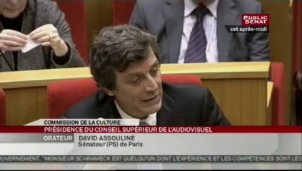 Audition,Audition d'Olivier Schrameck, par la commission de la culture, pour ratifier sa nomination au CSA
