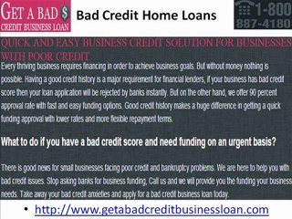 Bad Credit Home Loans